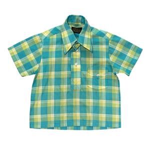 Vintage 1960s Sears Perma Prest Kids Button Down Shirt Size 5